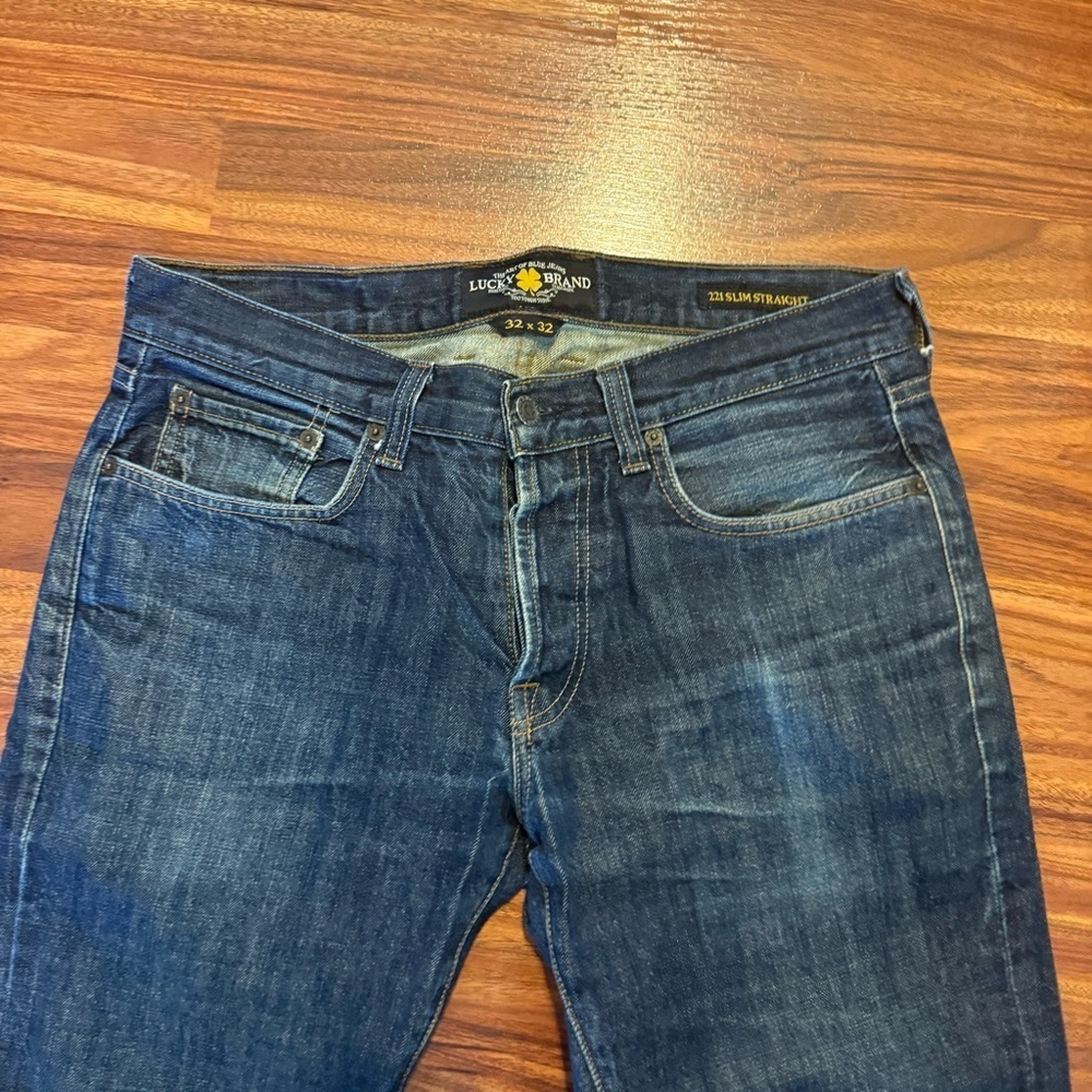 Lucky Brand 221 Slim Straight Men’s Jeans 32x32 – Classic Medium Wash - Picture 2 of 9